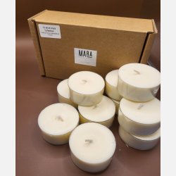 12 store soya fyrfadslys, hvert lys har 15 brndetimer