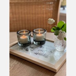 12 store soya fyrfadslys, hvert lys har 15 brndetimer