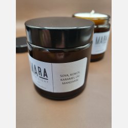 Duftlys - Kokos, Karamel og Mandarin