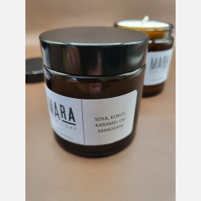 Duftlys - Kokos, Karamel og Mandarin