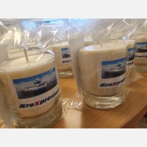 Soyalys med eget logo/billede