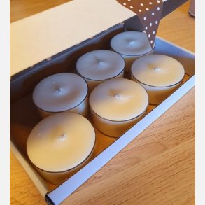 6 stk. store soya fyrfadslys