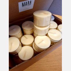 42 alm. str. fyrfadslys i genanvendelig plastikbtte