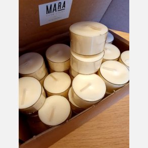 42 alm. str. fyrfadslys i genanvendelig plastikbtte