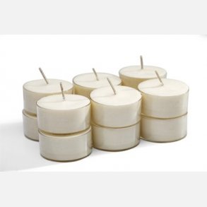 12 store soya fyrfadslys, hvert lys har 15 brndetimer